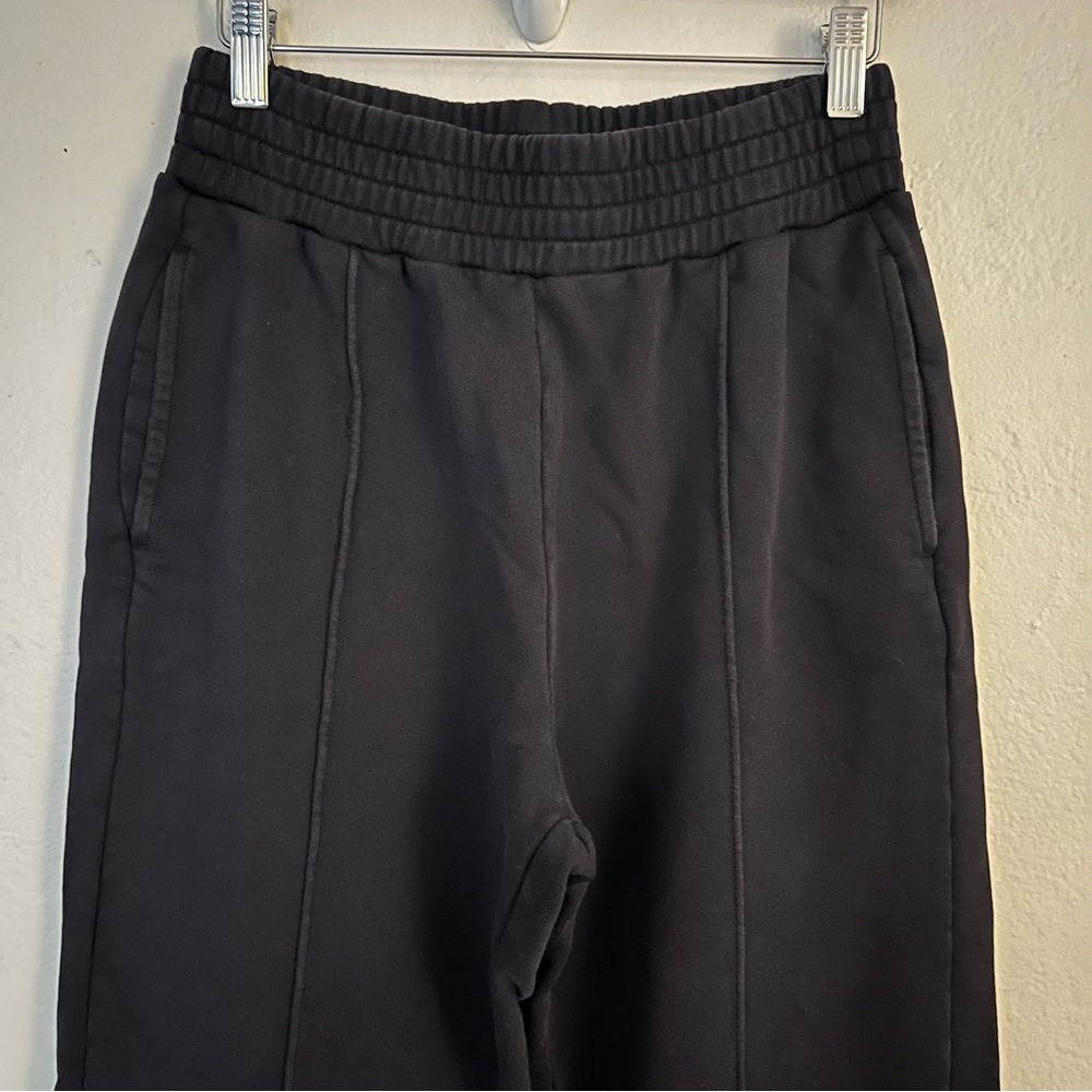 Rebecca Taylor Womens Terry Pants Sz S Wide Leg Lounge Travel Elastic Waist - Picture 4 of 8